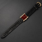 Cartier Must de Tank "Set of Three" Burgundy from 1985 Ultra-Rare Collector’s Treasure