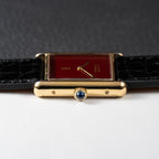 Cartier Must de Tank "Set of Three" Burgundy from 1985 Ultra-Rare Collector’s Treasure