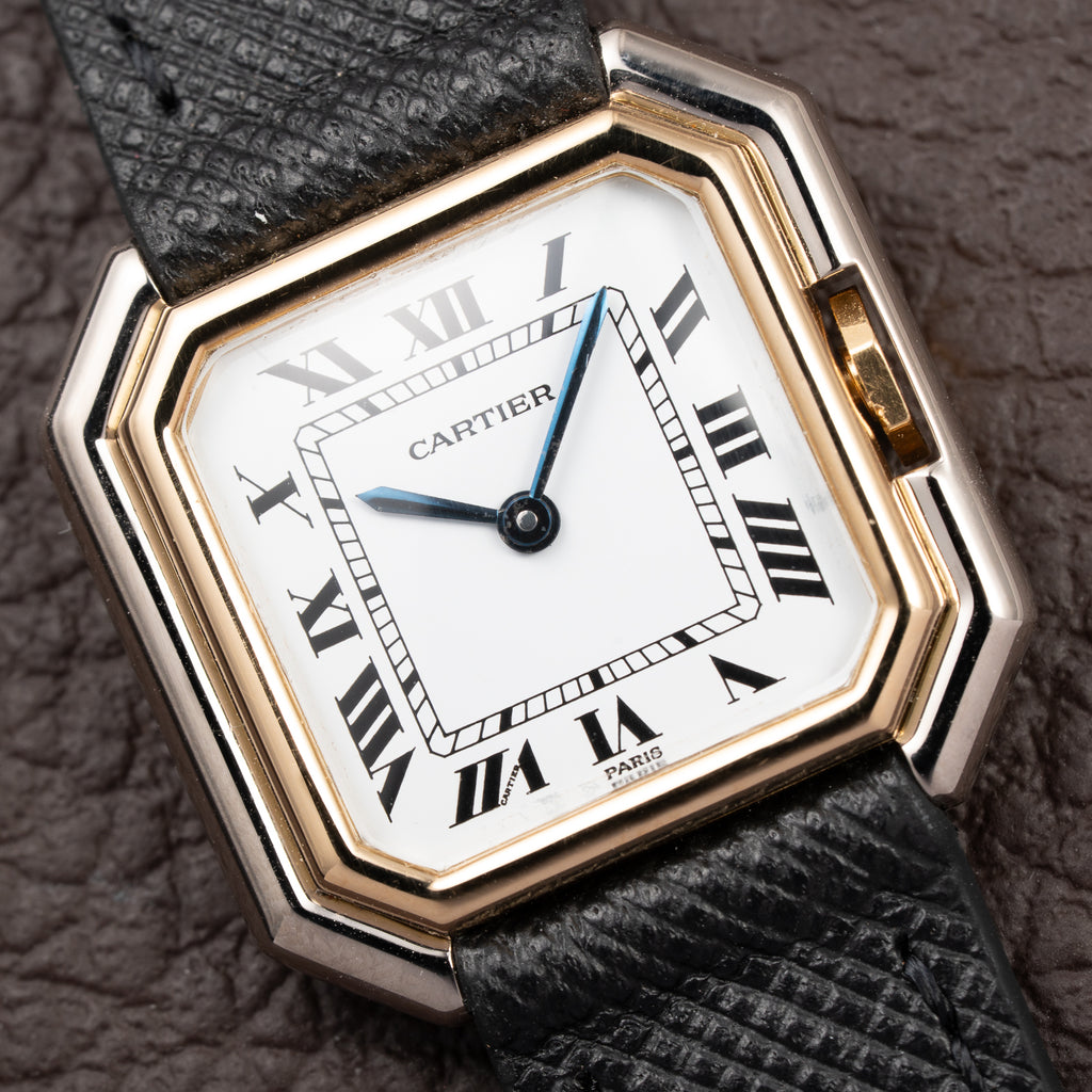 Cartier Ceinture "Paris" Dial 18K White & Yellow Gold PM Ref. 78210  from 1970s