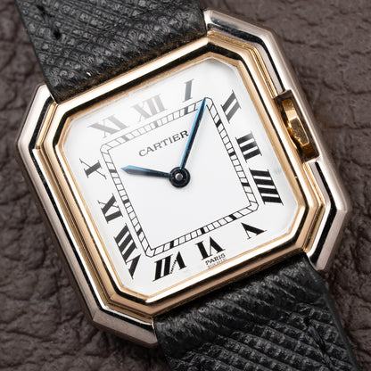 Cartier Ceinture "Paris" Dial 18K White & Yellow Gold PM Ref. 78210  from 1970s