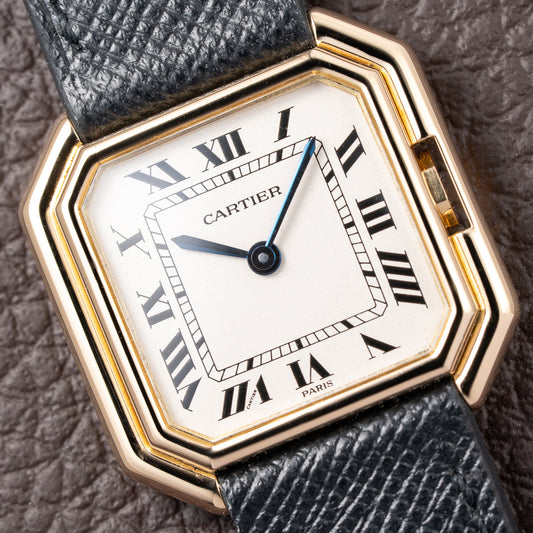Cartier Ceinture 'Paris' Signed Dial 18K Yellow Gold GM Ref. 78099 from 1970s