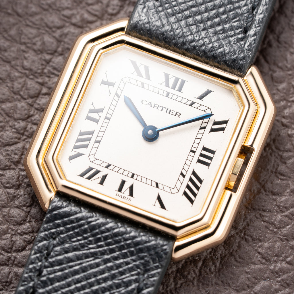 Cartier Ceinture 'Paris' Signed Dial 18K Yellow Gold GM Ref. 78099 from 1970s