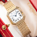 Cartier Ceinture "Paris" Dial Grain de Riz Bracelet 18K Yellow Gold PM Ref. 78100 from 1970s