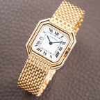 Cartier Ceinture "Paris" Dial Grain de Riz Bracelet 18K Yellow Gold PM Ref. 78100 from 1970s