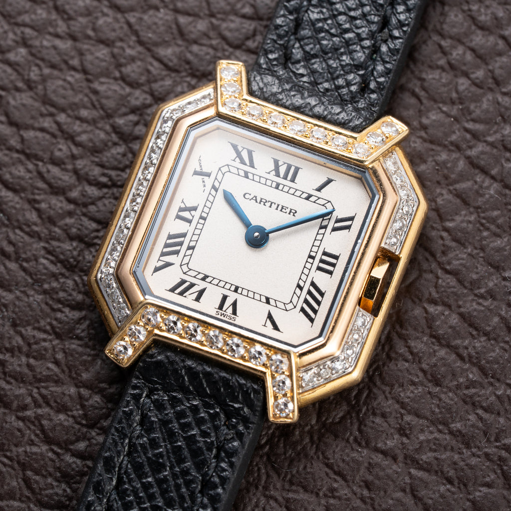 Cartier Ceinture Factory Diamond Tricolor Yellow, Pink, White Gold Ref. 66037 from 1980s