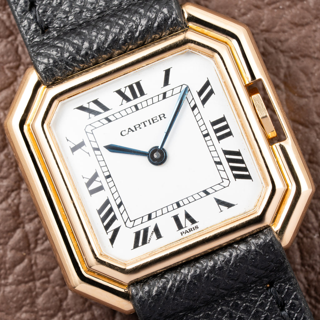 Cartier Ceinture 'Paris' Signed Dial 18K Yellow Gold SM Ref. 78100 from 1970s