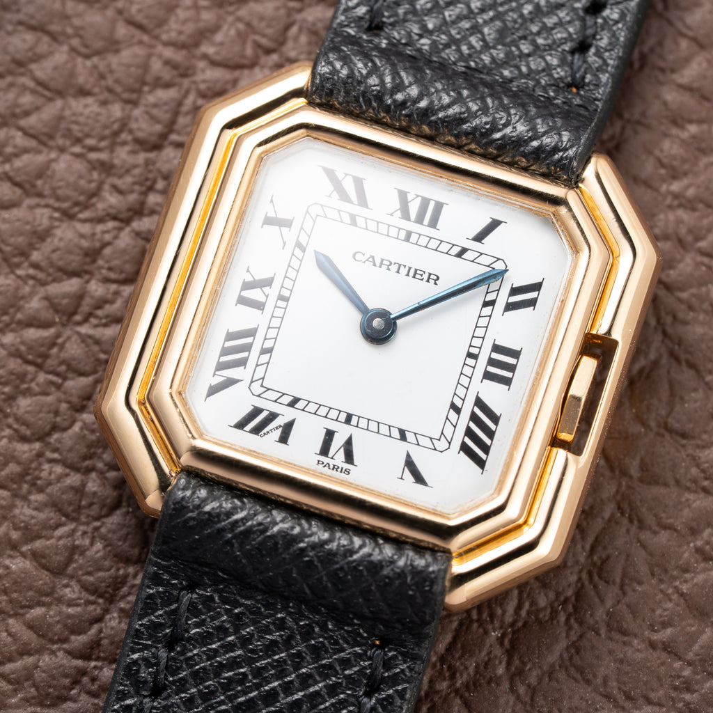 Cartier Ceinture 'Paris' Signed Dial 18K Yellow Gold SM Ref. 78100 from 1970s