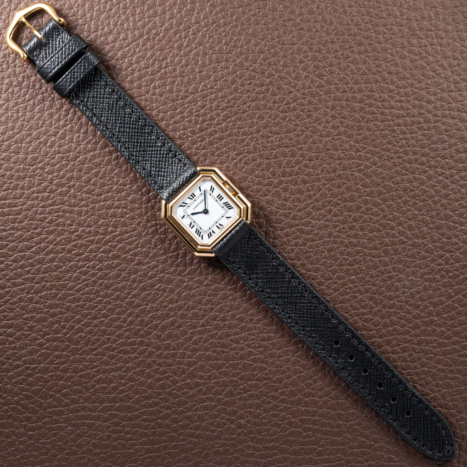 Cartier Ceinture 'Paris' Signed Dial 18K Yellow Gold SM Ref. 78100 from 1970s