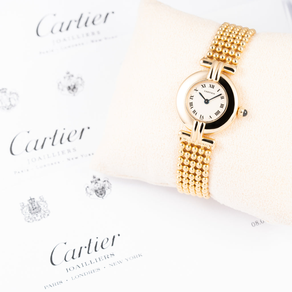 Cartier Colisée “Boules” 18k Yellow Gold – Cartier Service 2026 w/ 2-Year International Warranty Ref. 8057911 from 1990s