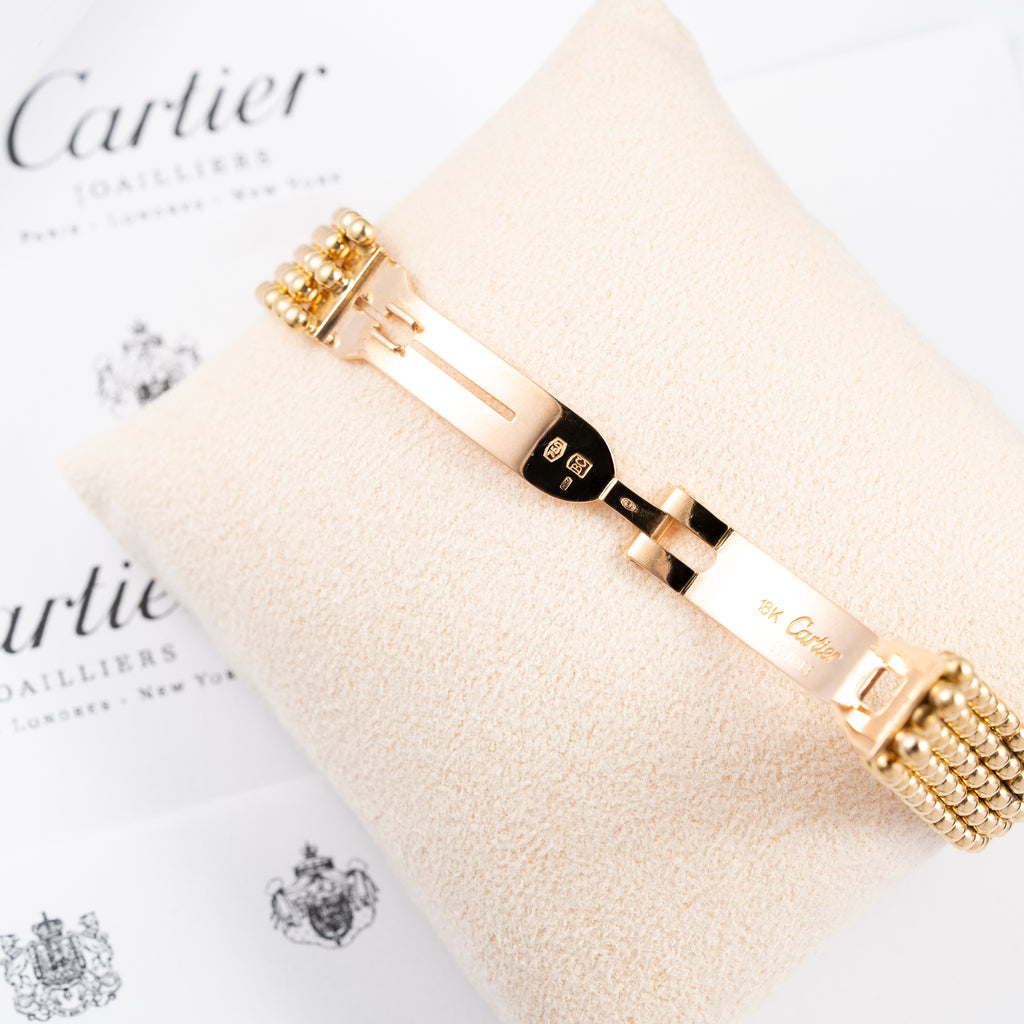 Cartier Colisée “Boules” 18k Yellow Gold – Cartier Service 2026 w/ 2-Year International Warranty Ref. 8057911 from 1990s