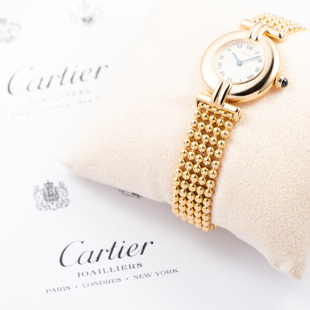 Cartier Colisée “Boules” 18k Yellow Gold – Cartier Service 2026 w/ 2-Year International Warranty Ref. 8057911 from 1990s