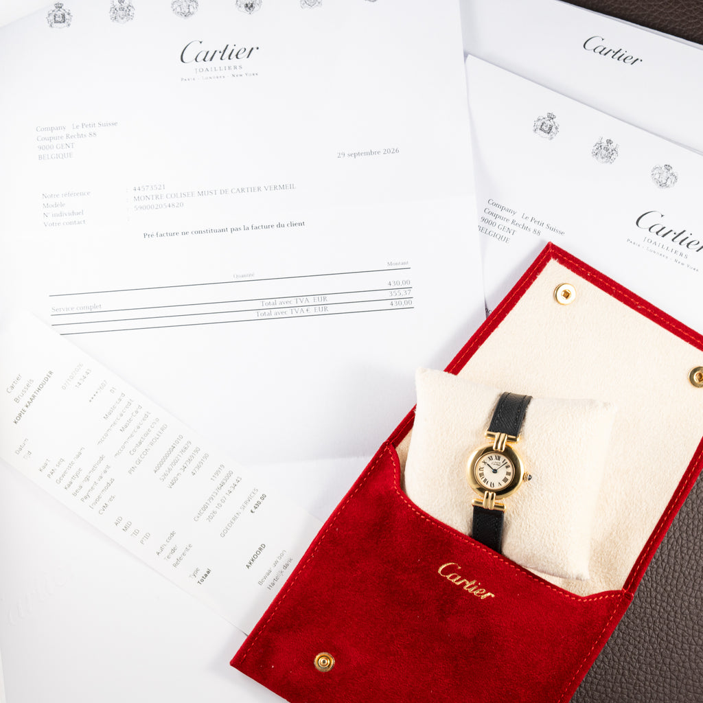 Cartier Must de Colisée Vermeil Cartier Service 2026 w/ 2 Year International Warranty Ref Ref. 590002 from 1990s