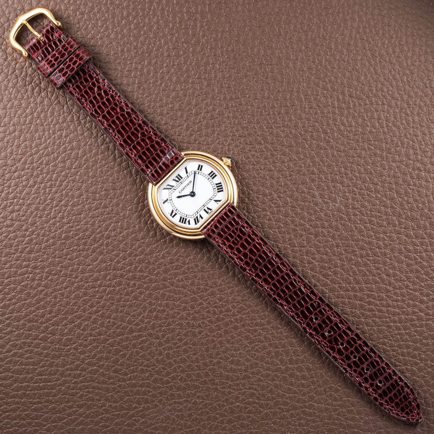 Cartier Ellipse Horizontal Jumbo “Paris” 18k Yellow Gold GM Ref. 78091 from 1970s