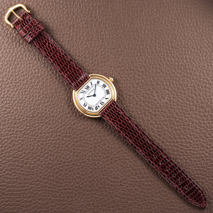 Cartier Ellipse Horizontal Jumbo “Paris” 18k Yellow Gold GM Ref. 78091 from 1970s