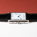 Cartier Must de Tank Silver 925 White Dial Blue Roman GM Ref 6 81001 from 1990s