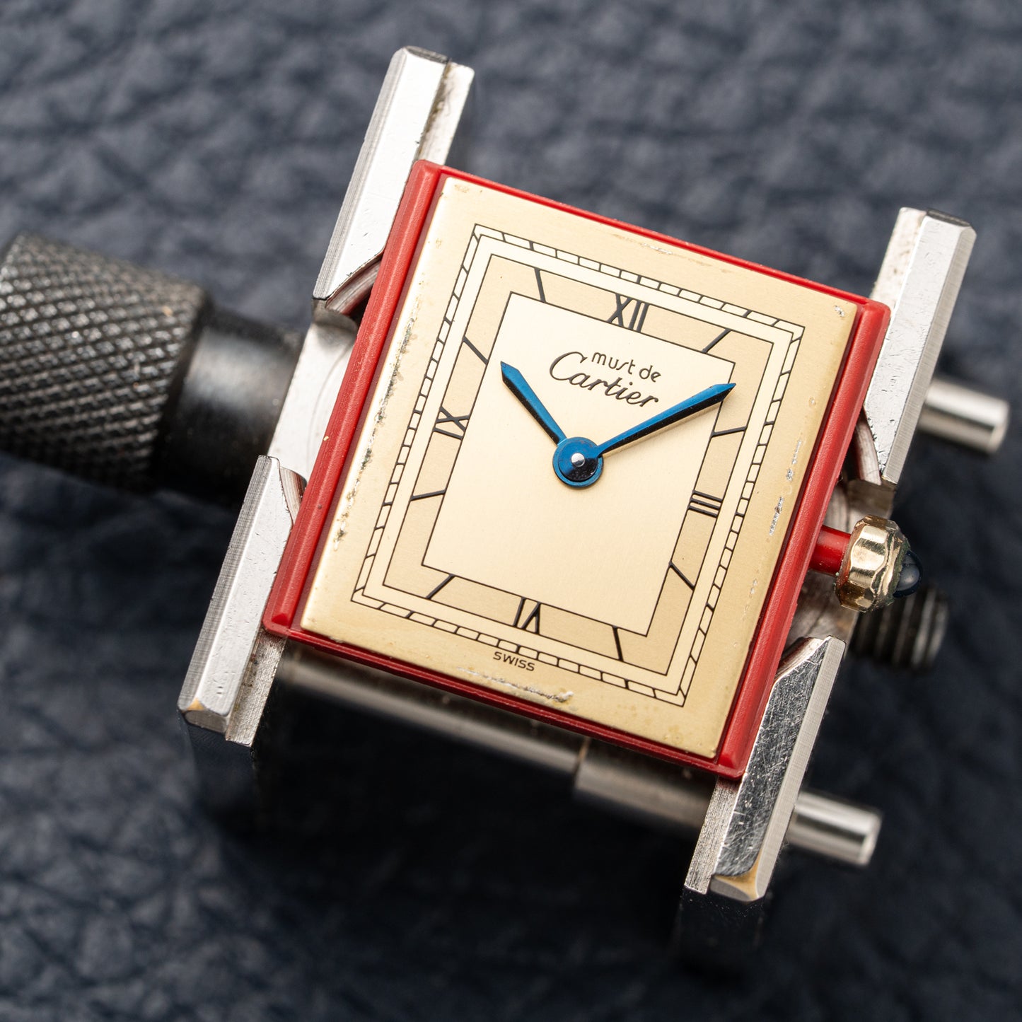 Cartier Must de Tank Vermeil Art Deco Roman Dial Reference 3 66001
