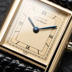 Cartier Must de Tank Vermeil Art Deco Roman Dial Reference 3 66001