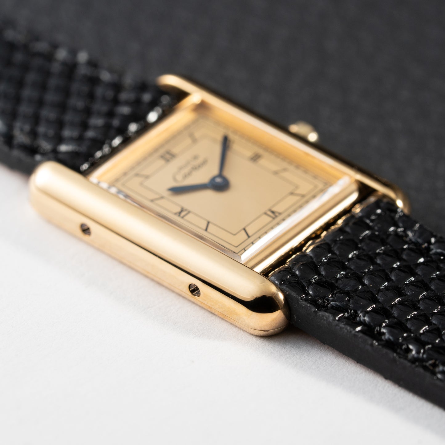 Cartier Must de Tank Vermeil Art Deco Roman Dial Reference 3 66001