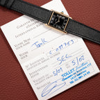 Cartier Must de Tank Vermeil Black Roman Full Set