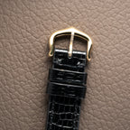 Cartier Tank Vermeil Black Roman Dial PM 1980s