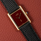 Cartier Must de Tank Vermeil Burgundy Ultra Full Set from 1981