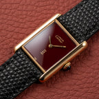 Cartier Must de Tank Vermeil Burgundy Ultra Full Set from 1981