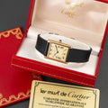 Cartier Must de Tank Vermeil Lemon Roman Full Set from 1979