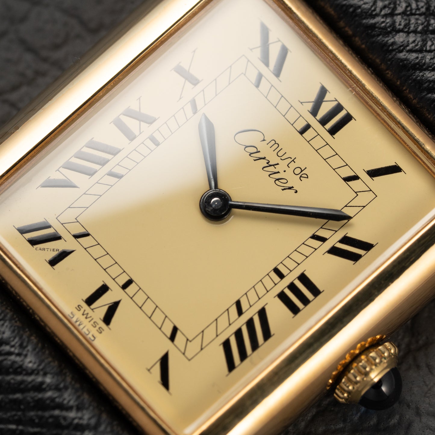 Cartier Must de Tank Vermeil Lemon Roman Full Set from 1979