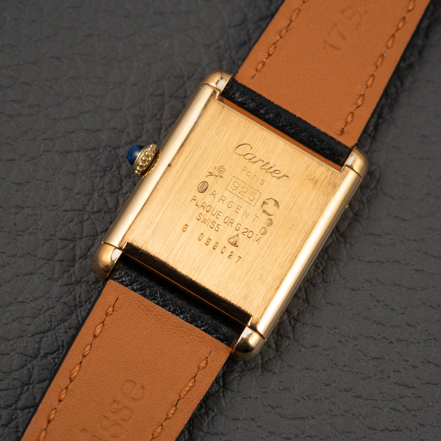 Cartier Must de Tank Vermeil Lemon Roman Full Set from 1979