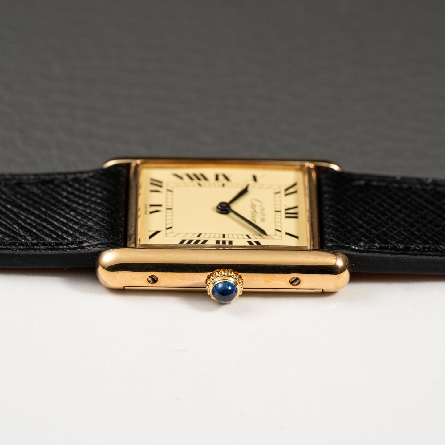 Cartier Must de Tank Vermeil Lemon Roman Full Set from 1979