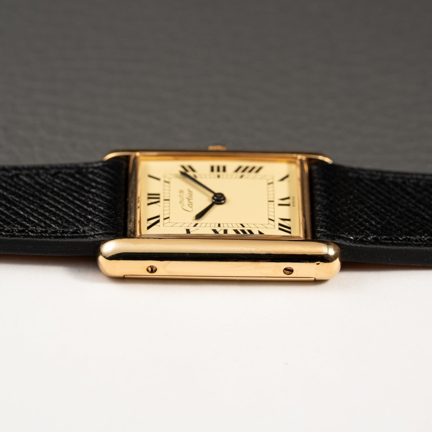 Cartier Must de Tank Vermeil Lemon Roman Full Set from 1979