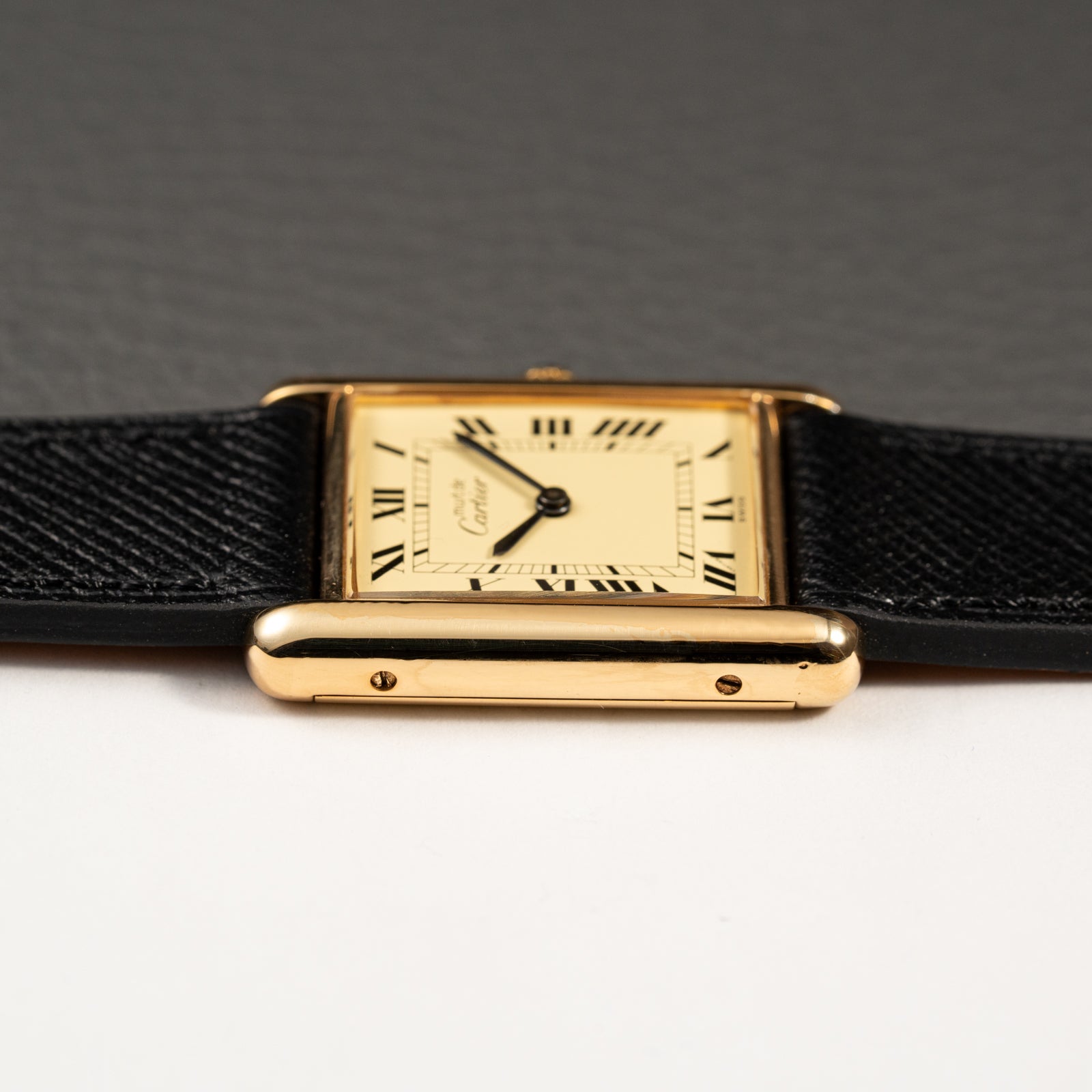 Cartier Must de Tank Vermeil Lemon Roman Full Set from 1979