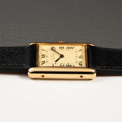 Cartier Must de Tank Vermeil Lemon Roman Full Set from 1979
