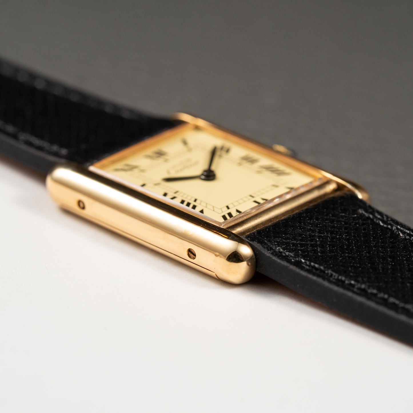 Cartier Must de Tank Vermeil Lemon Roman Full Set from 1979