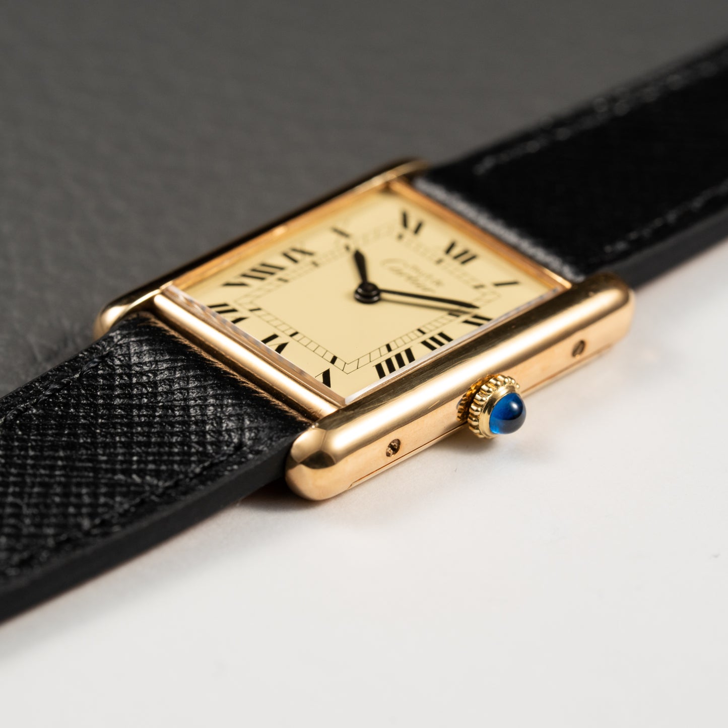 Cartier Must de Tank Vermeil Lemon Roman Full Set from 1979