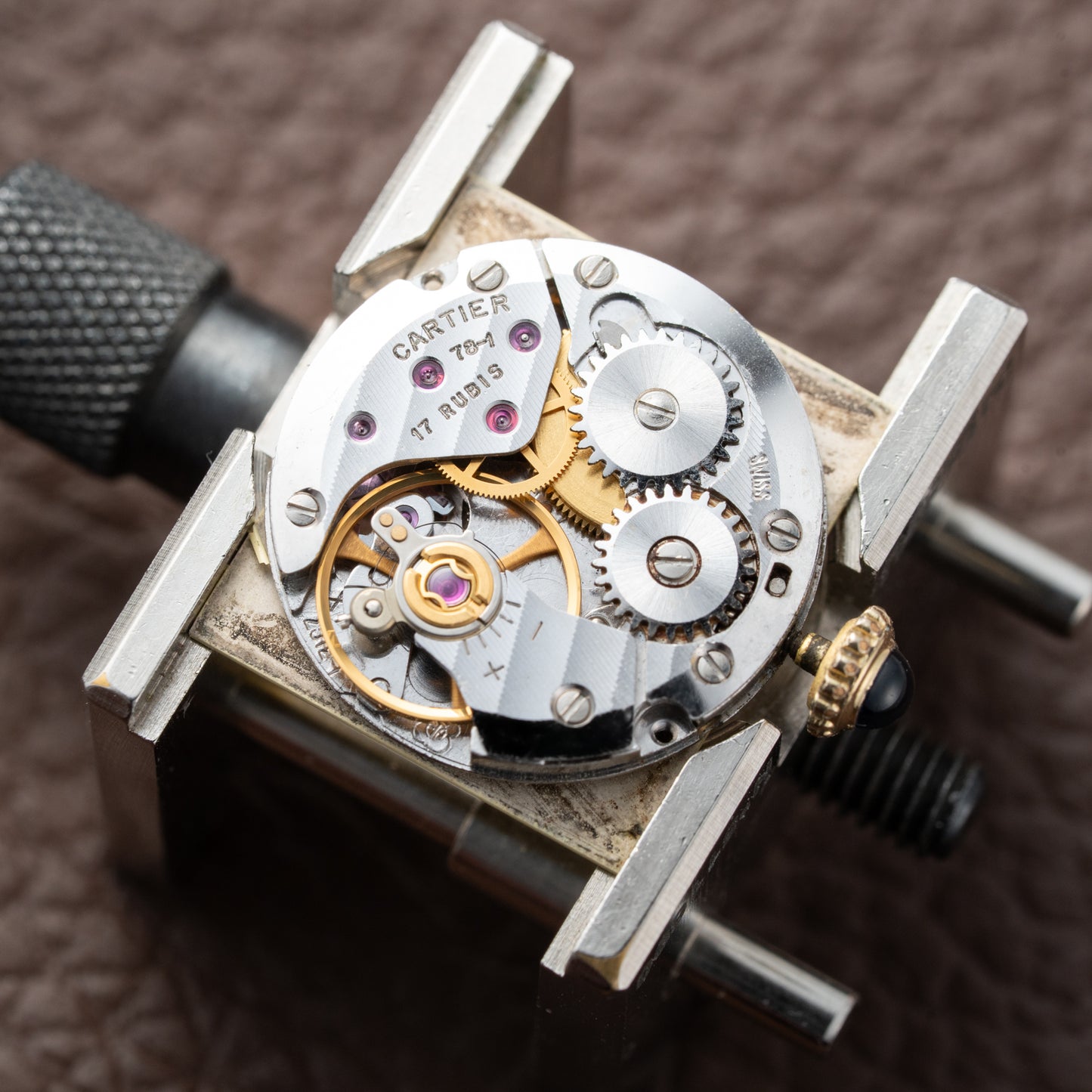 Cartier Tank Vermeil Roman Lemon Dial PM