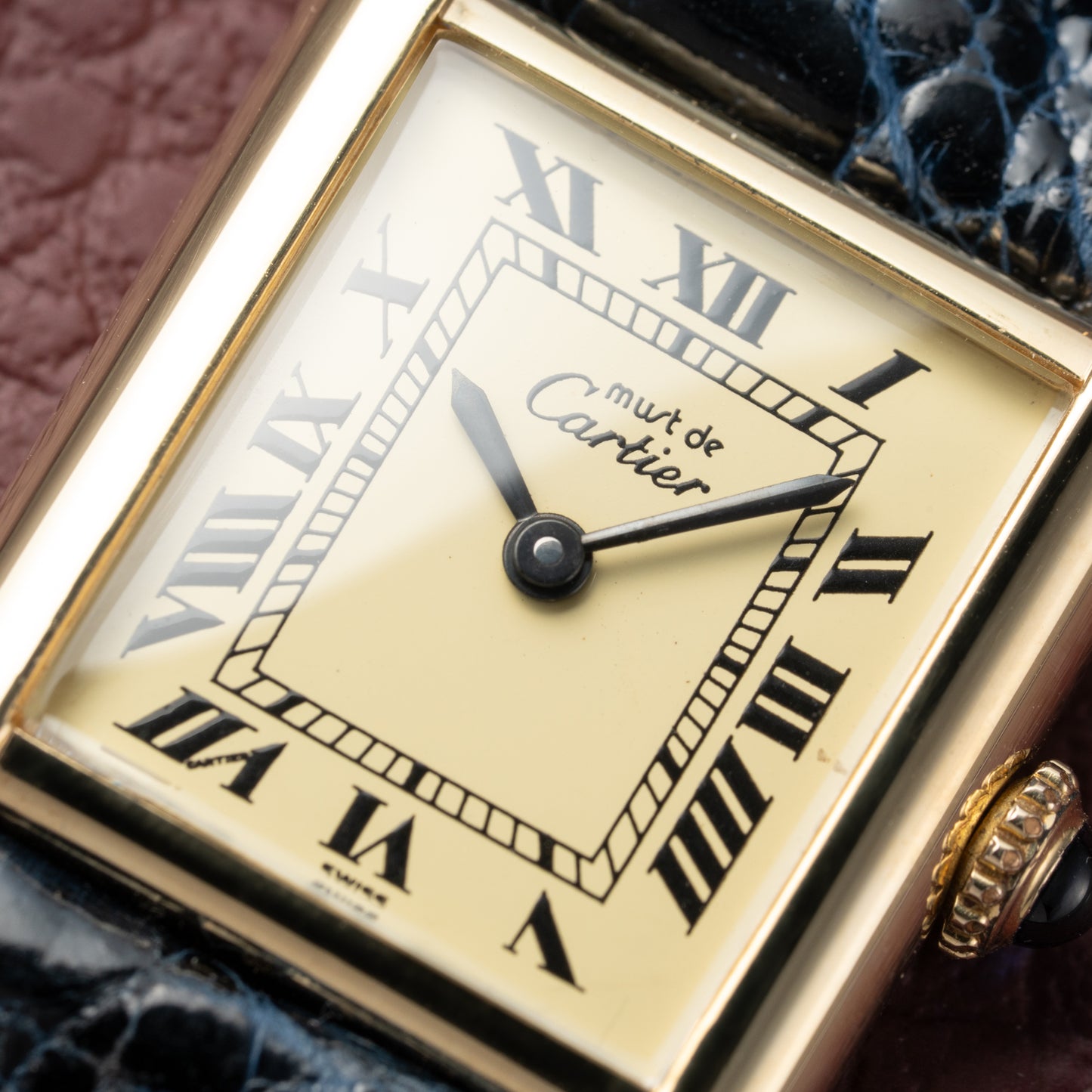 Cartier Tank Vermeil Roman Lemon Dial PM