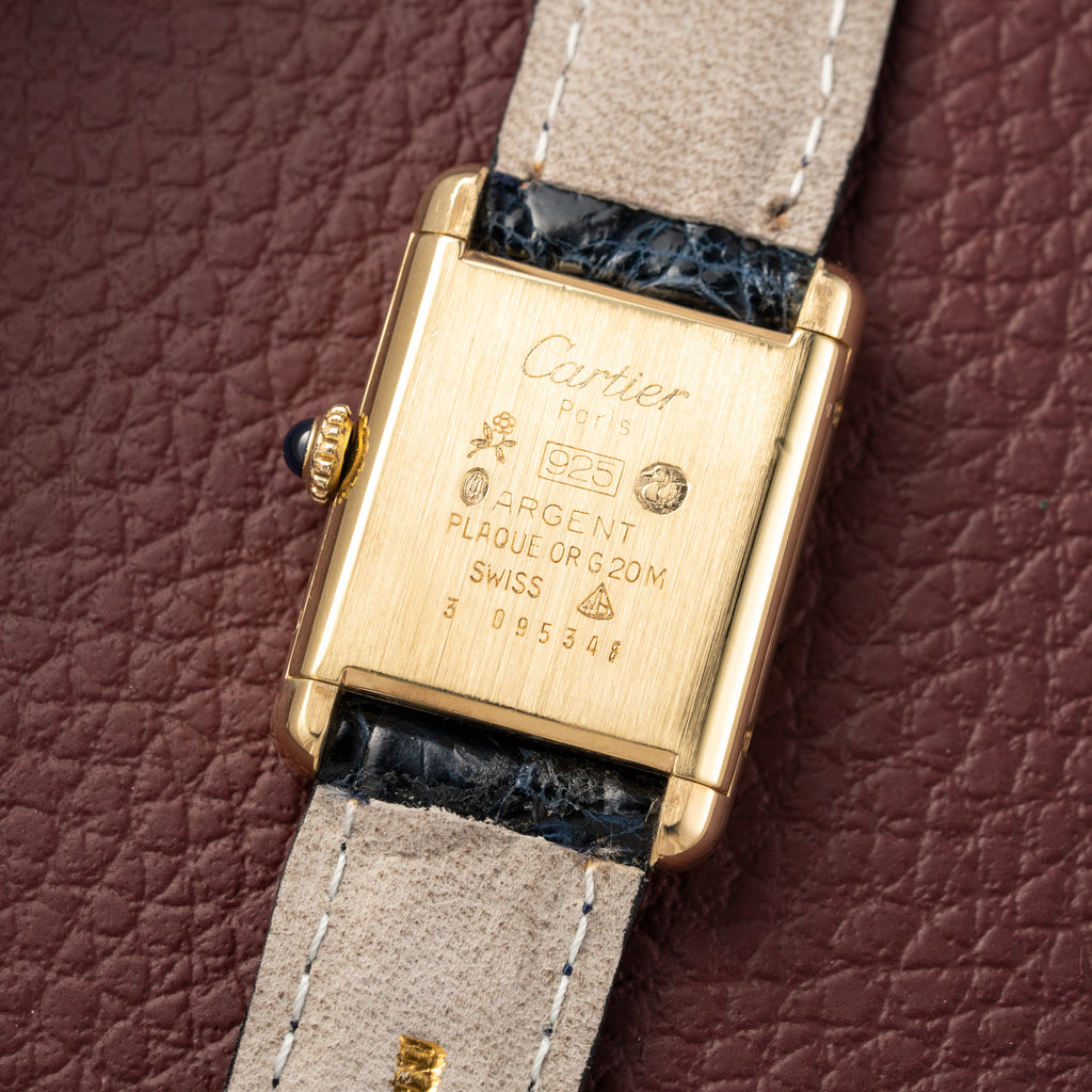 Cartier Tank Vermeil Roman Lemon Dial PM