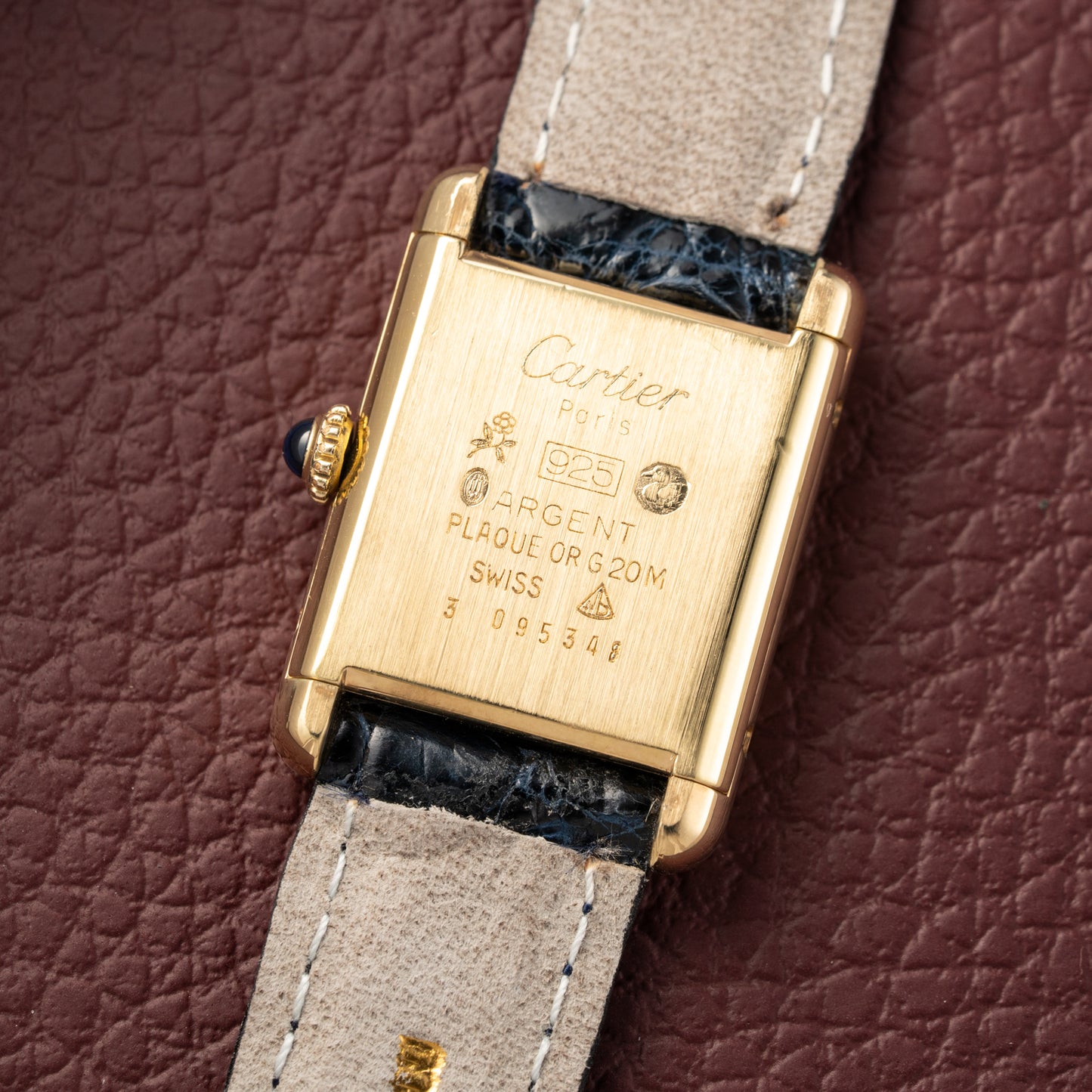 Cartier Tank Vermeil Roman Lemon Dial PM