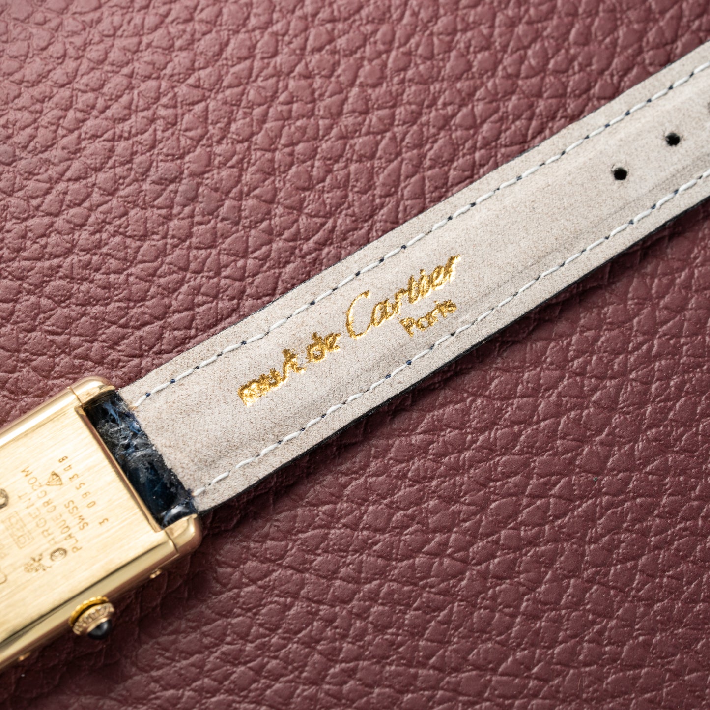 Cartier Tank Vermeil Roman Lemon Dial PM