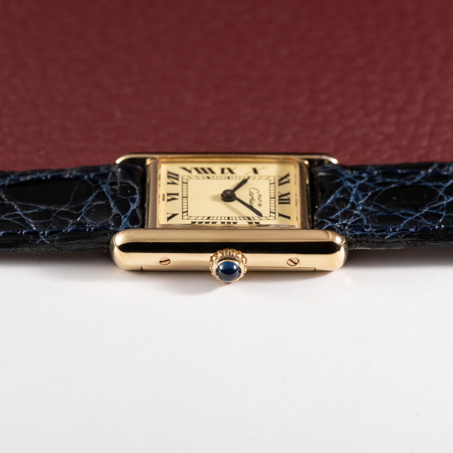 Cartier Tank Vermeil Roman Lemon Dial PM