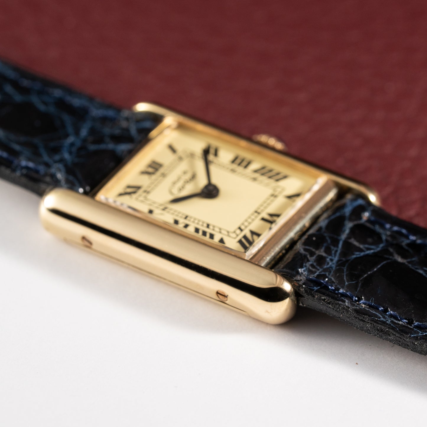Cartier Tank Vermeil Roman Lemon Dial PM