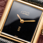 Cartier Tank Must de Vermeil Black Dial PM 1980s