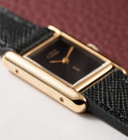 Cartier Tank Must de Vermeil Black Dial PM 1980s