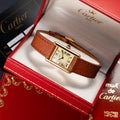 Cartier Tank Vermeil Full Set Roman Lemon Dial from 1981