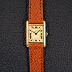 Cartier Tank Vermeil Full Set Roman Lemon Dial from 1981