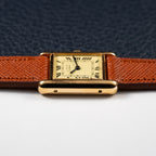 Cartier Tank Vermeil Full Set Roman Lemon Dial from 1981