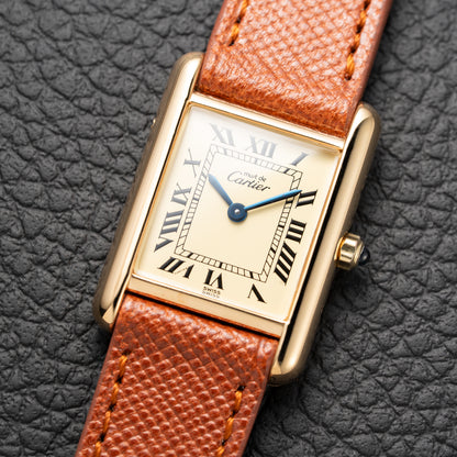 Cartier Must de Tank Vermeil Lemon Roman Dial Reference 3 66001