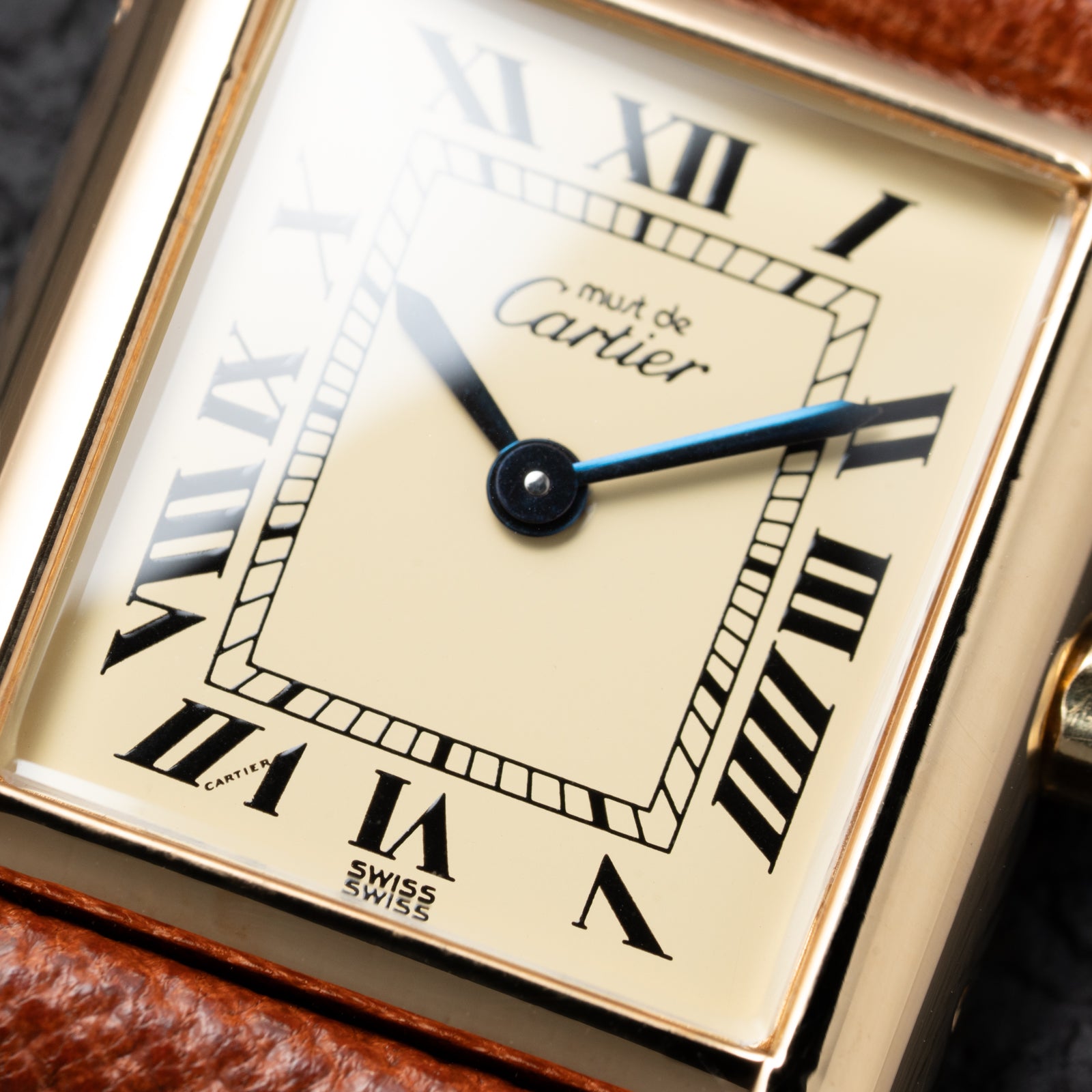 Cartier Must de Tank Vermeil Lemon Roman Dial Reference 3 66001