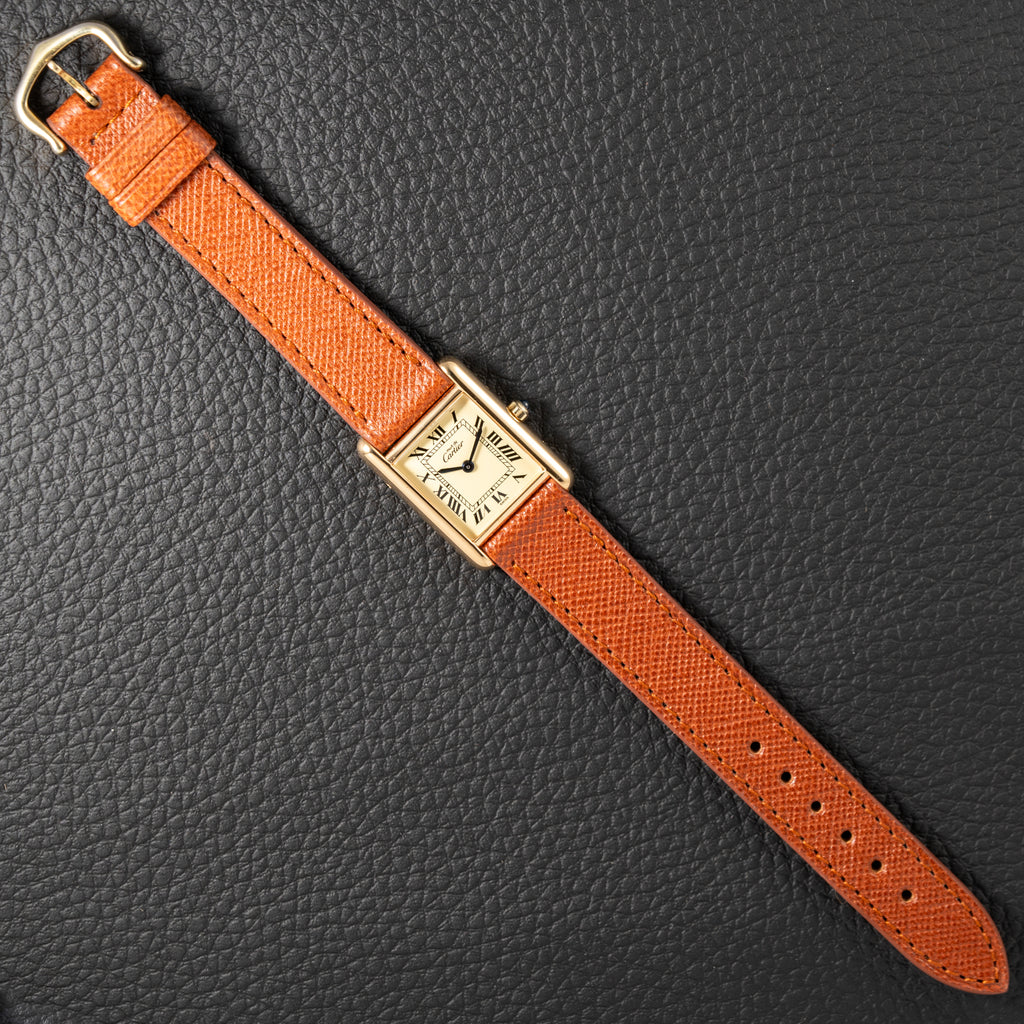 Cartier Must de Tank Vermeil Lemon Roman Dial Reference 3 66001